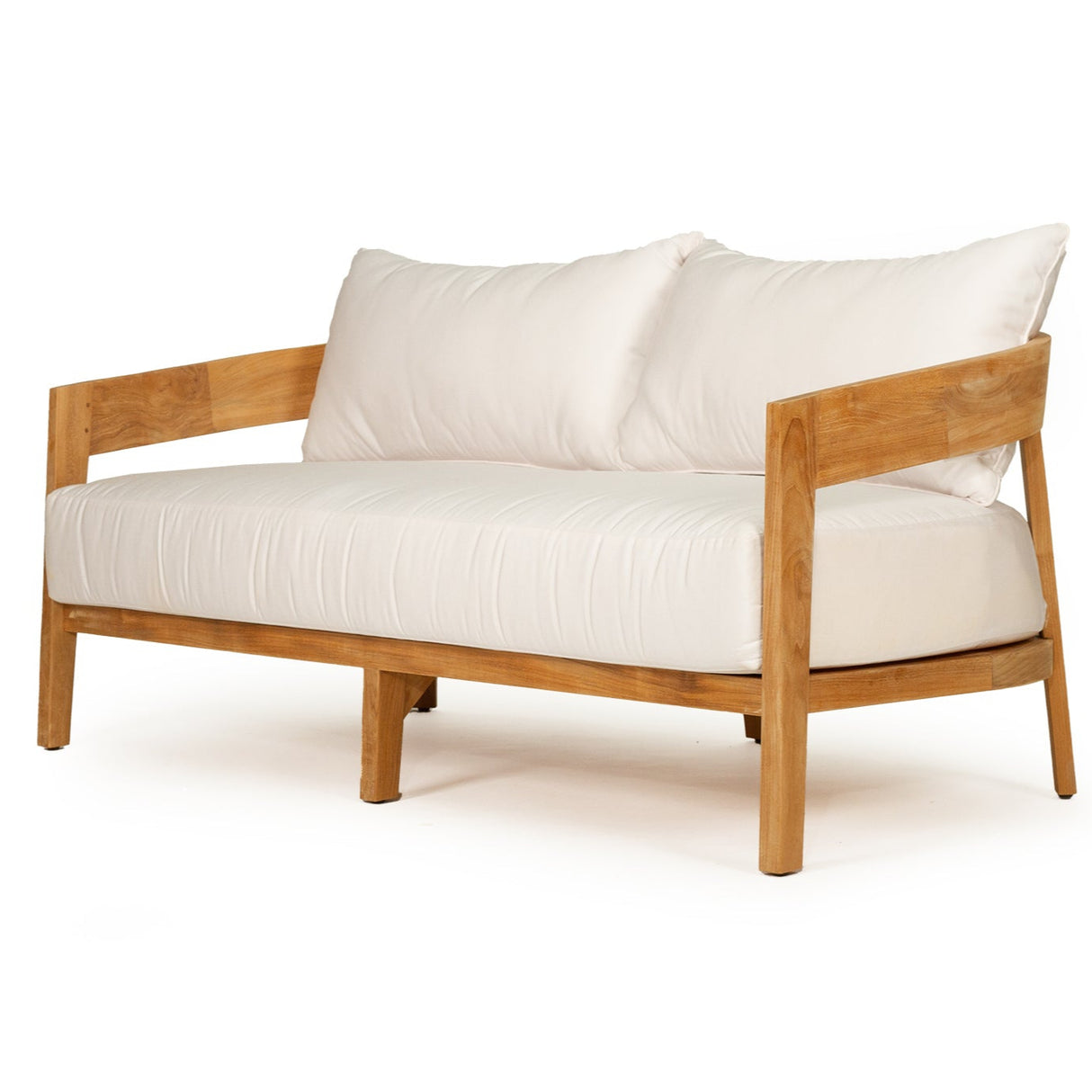 Kingston Teak Outpost Sofa – 2 Seater – Canvas Natural - 1.73m