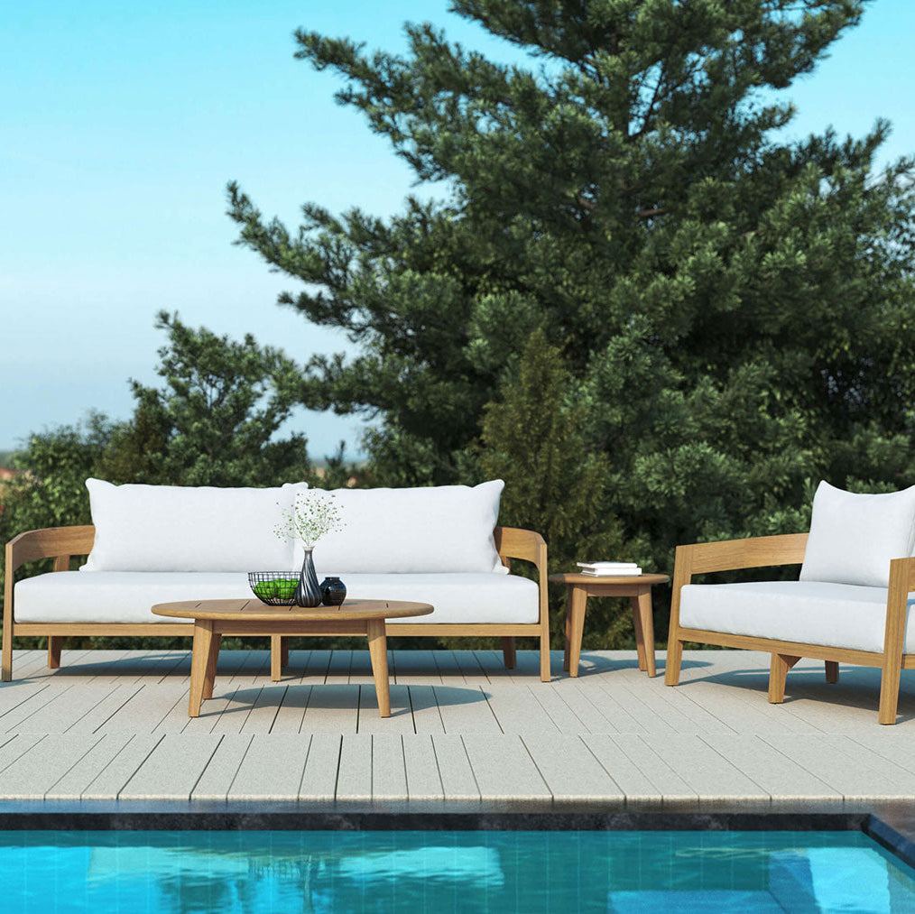 Kingston Teak Outpost Sofa – 3 Seater - 2.4m