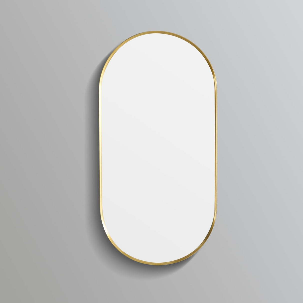 Olivia Oval Framed Mirror 900/1000mm - Yellow Gold