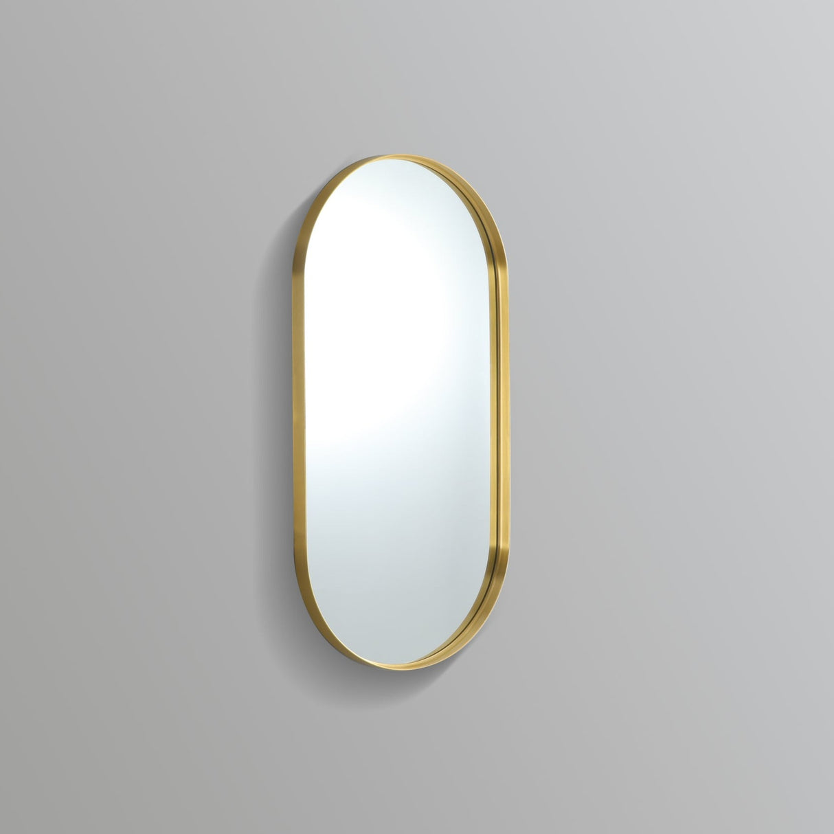 Olivia Oval Framed Mirror 900/1000mm - Yellow Gold