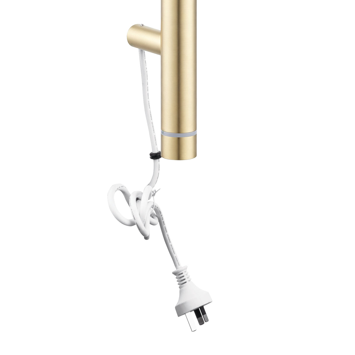 Round Vertical Electric Heated Towel Rack Single Bar(with Timer) | 2 Finishes