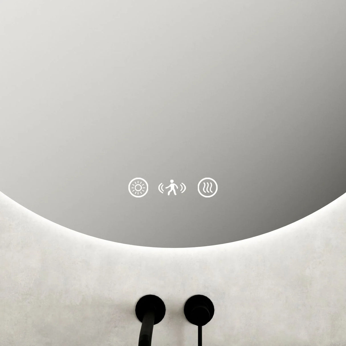 LUNA LED Round Frameless Mirror