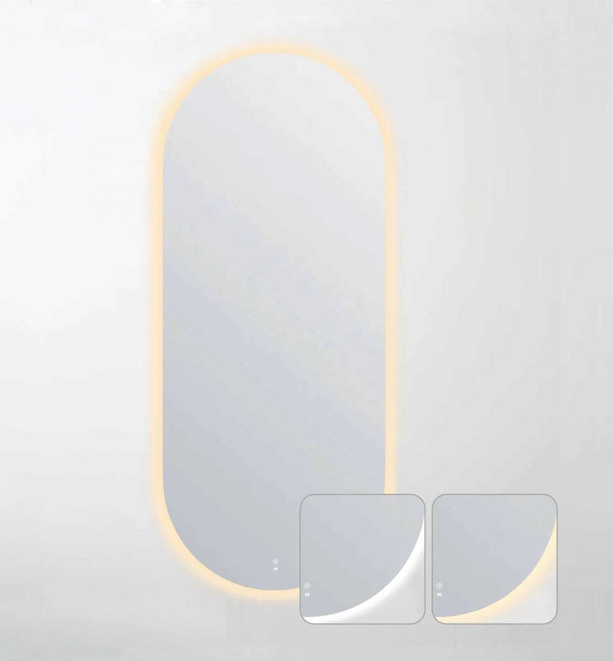 NOOSA Back-Lit LED Oval Frameless Mirror 1800x750mm