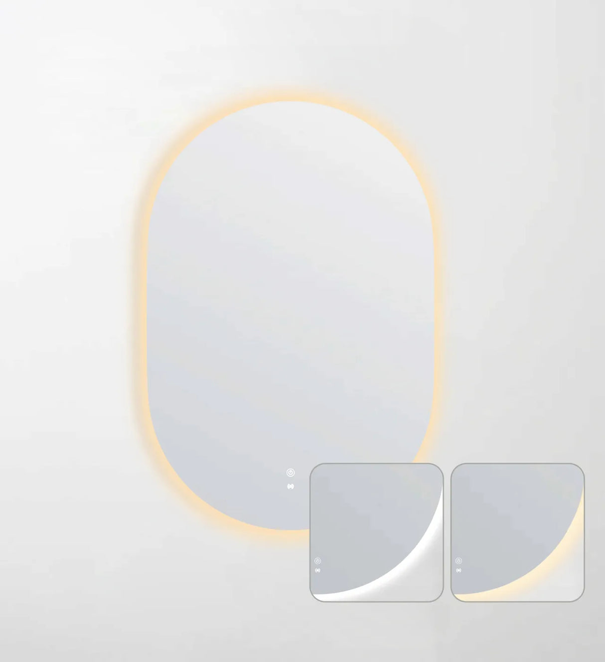 NOOSA LED Oval Frameless Mirror 900x600mm-Horizontal or Vertical