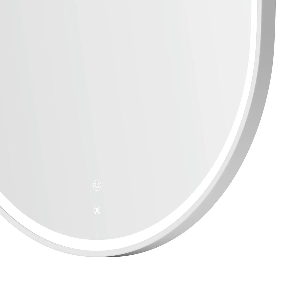 NOOSA Front-Lit LED Oval Metal Frame Mirror 1200x750mm Brushed Gold