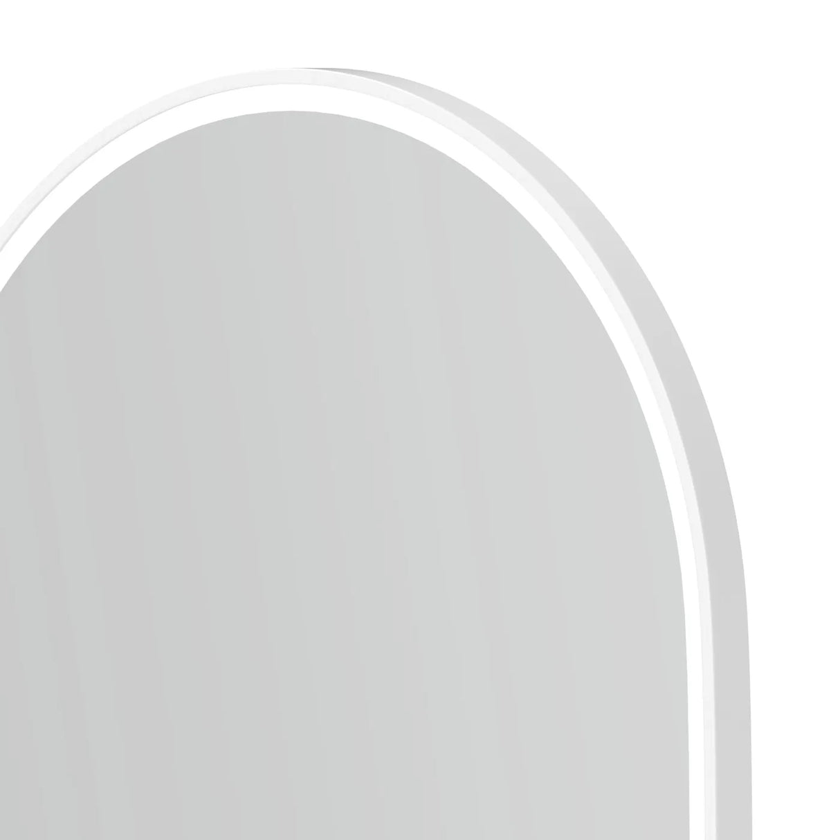 NOOSA Front-Lit LED Oval Metal Frame Mirror 1200x750mm Brushed Gold