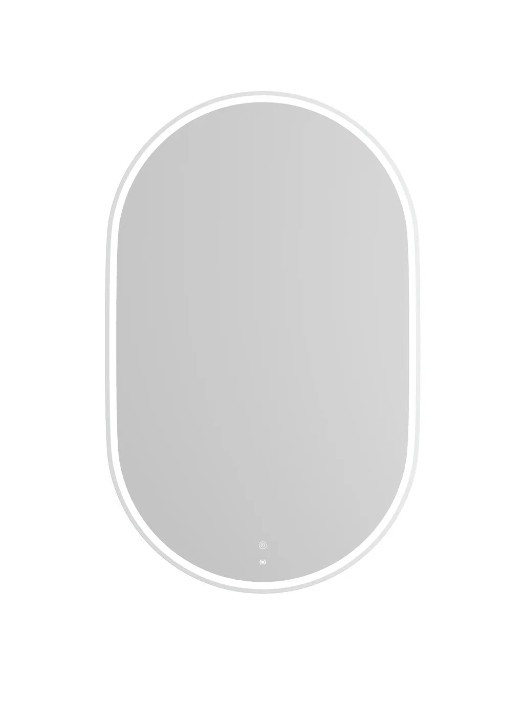 NOOSA Front-Lit LED Oval Metal Frame Mirror 1200x750mm Brushed Gold