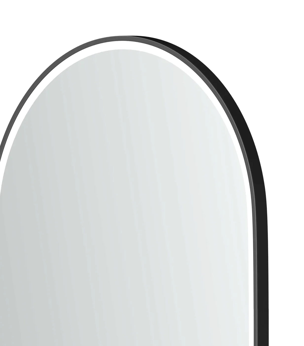 NOOSA LED Oval Metal Frame Mirror 900x600mm Matte Black