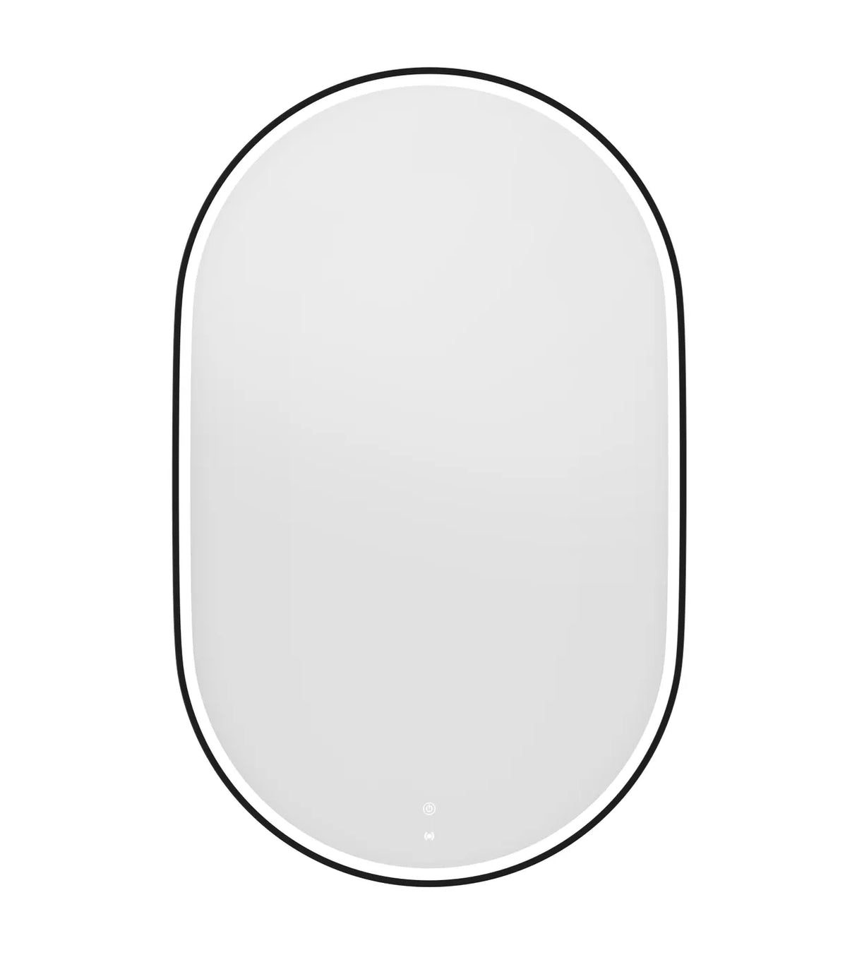 NOOSA LED Oval Metal Frame Mirror 900x600mm Matte Black