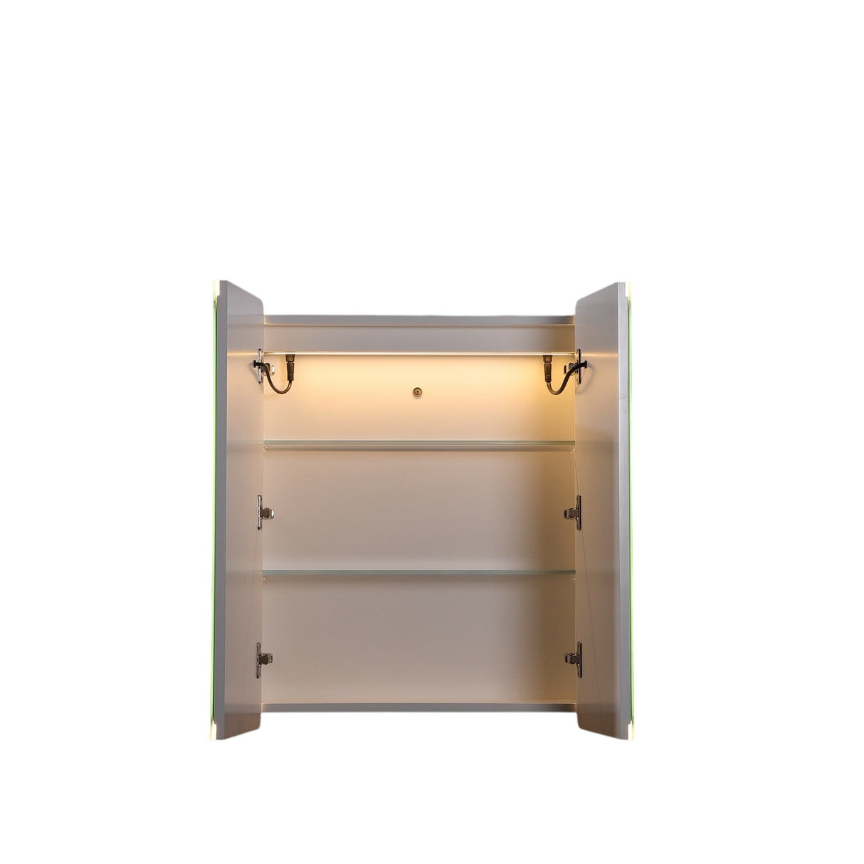 LUKKA Avola PVC Front-Lit LED Mirror Cabinet - Matte White (Optional Sizes)