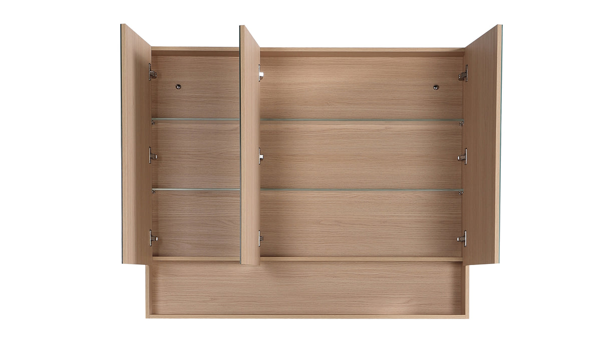 LUKKA Clark Plywood Mirror Cabinet - Sandy Oak Matte