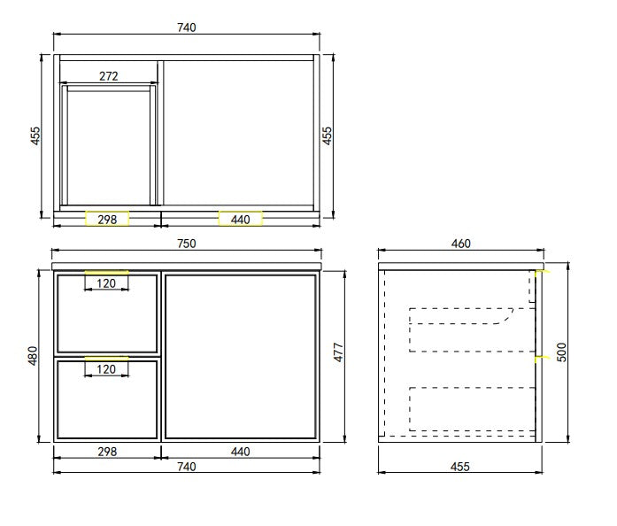 Lukka Madura Federation Wall Hung PVC Cabinet 750mm