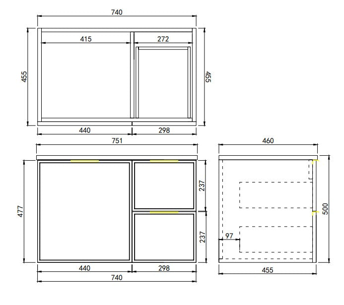 Lukka Madura Federation Wall Hung PVC Cabinet 750mm