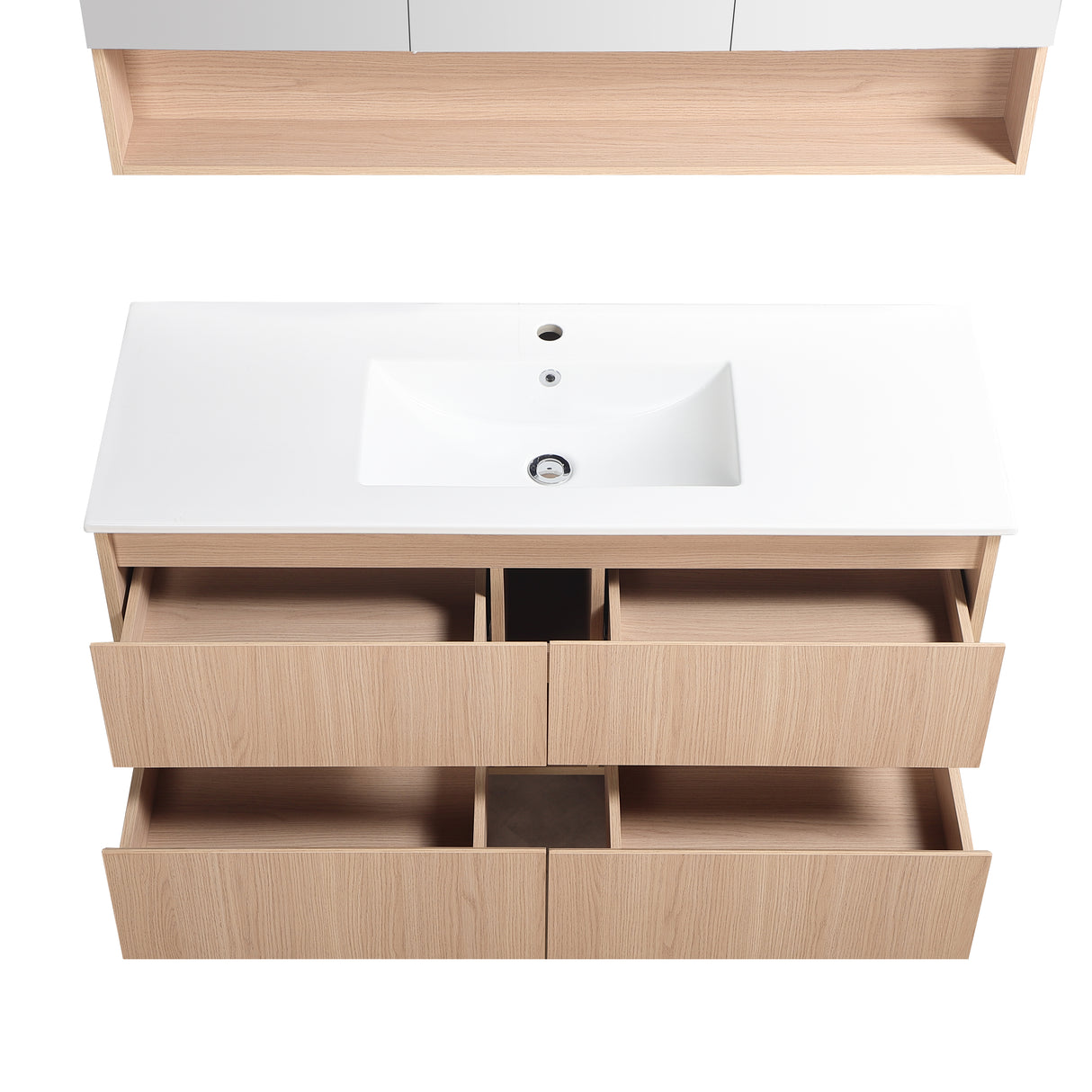 Lukka Gladstone Plywood Wall Hung Vanity - Sandy Oak (All Sizes)
