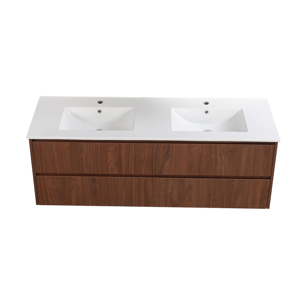 Lukka Gladstone Plywood Wall Hung Vanity - Mocha Oak (All Sizes)