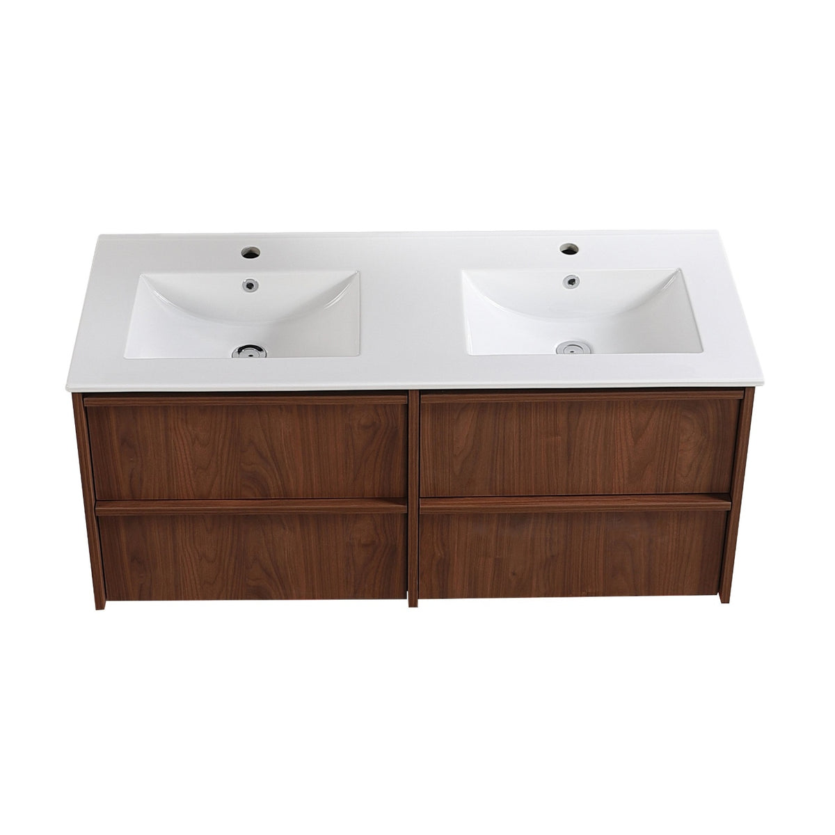 Lukka Ridgewood Plywood Wall Hung Vanity - Mocha Oak (All Sizes)