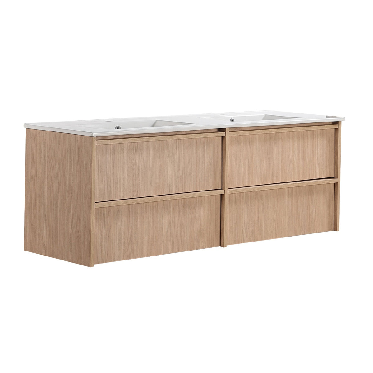 Lukka Ridgewood Plywood Wall Hung Vanity - Sandy Oak (All Sizes)