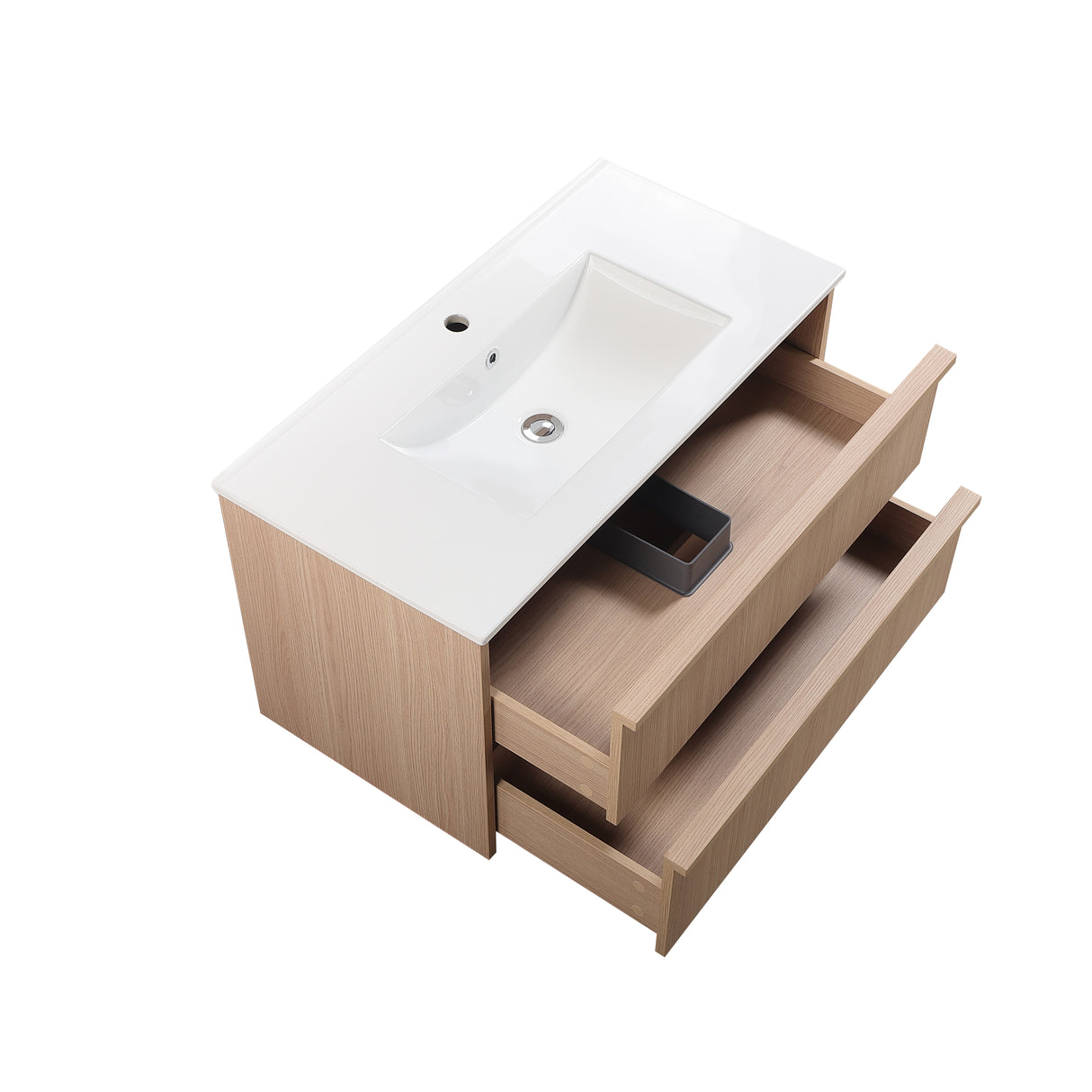 Lukka Ridgewood Plywood Wall Hung Vanity - Sandy Oak (All Sizes)