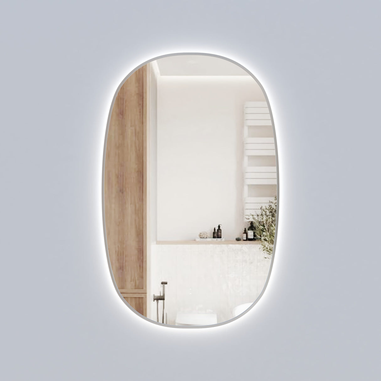 Valmont LED Oval Framed Mirror 580mm