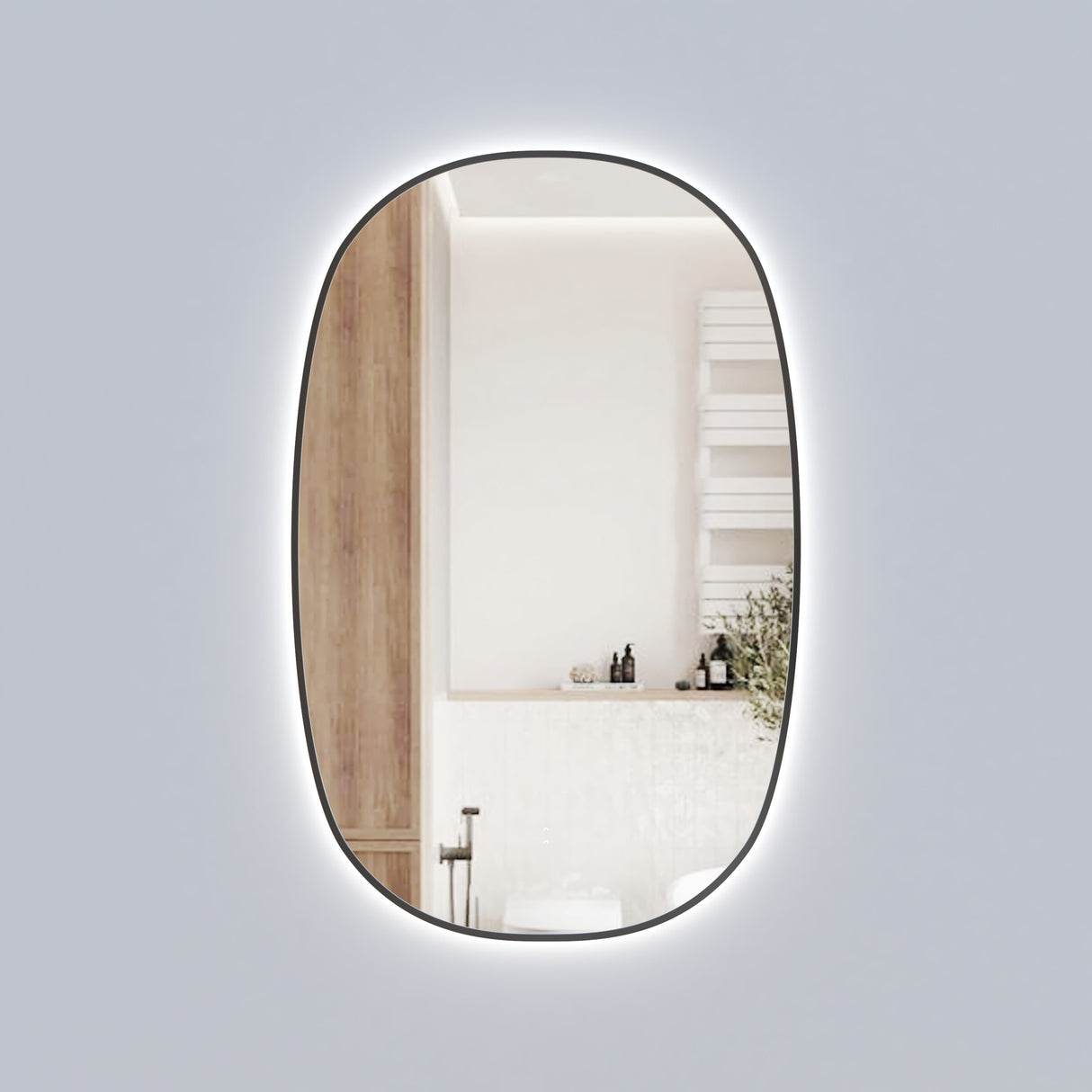 Valmont LED Oval Framed Mirror 580mm