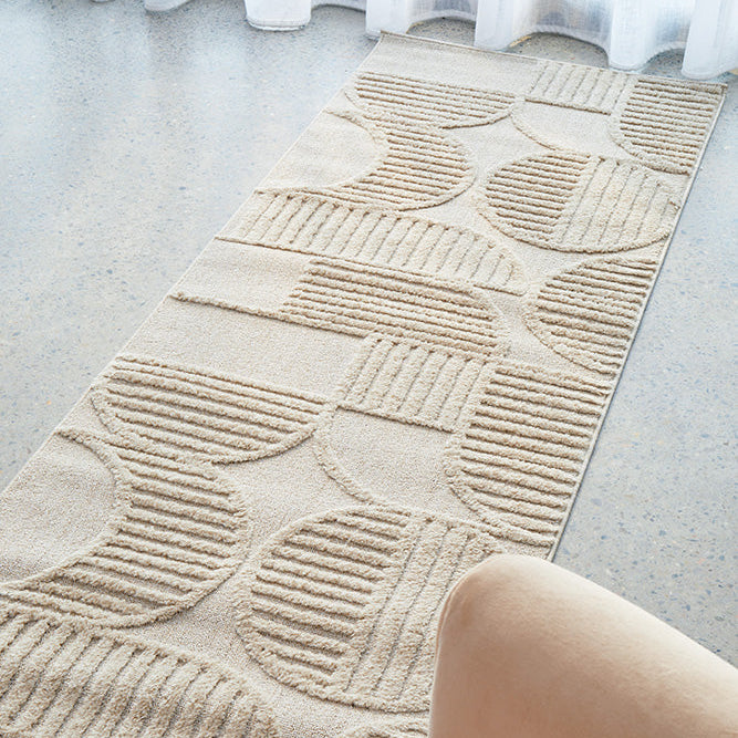 Lotus Leo Beige Runner Rug