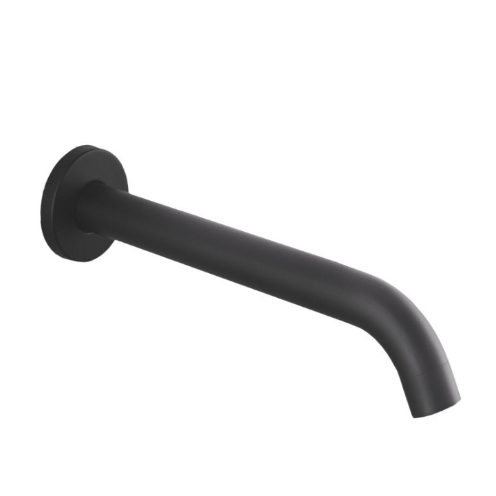LUCID PIN Round Bathtub Basin Wall Spout 195mm - Brushed Gun Metal