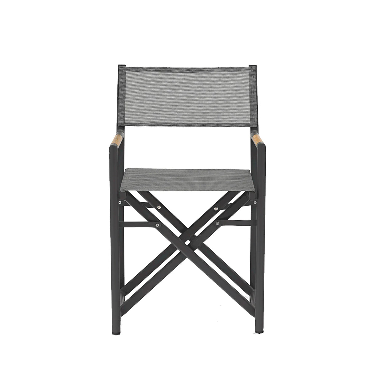 Largo Outdoor Aluminium Director Chair in Charcoal/White
