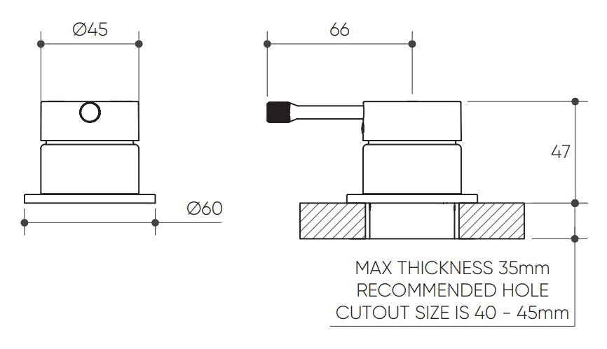 Leora Hob Mixer Lead Free drawing