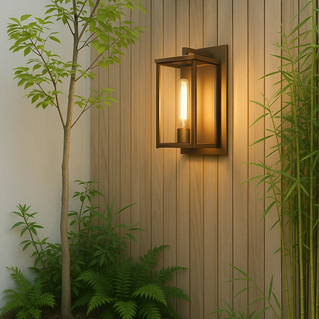 Lille Exterior Wall Light Aged Brass IP43