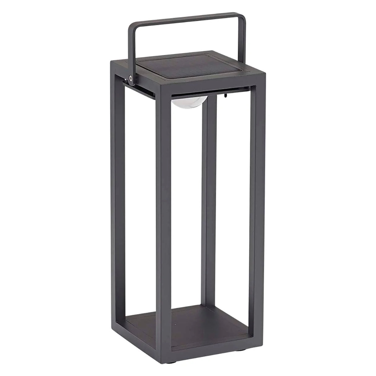 Lincoln Outdoor Aluminium Solar Lamp Large in Charcoal