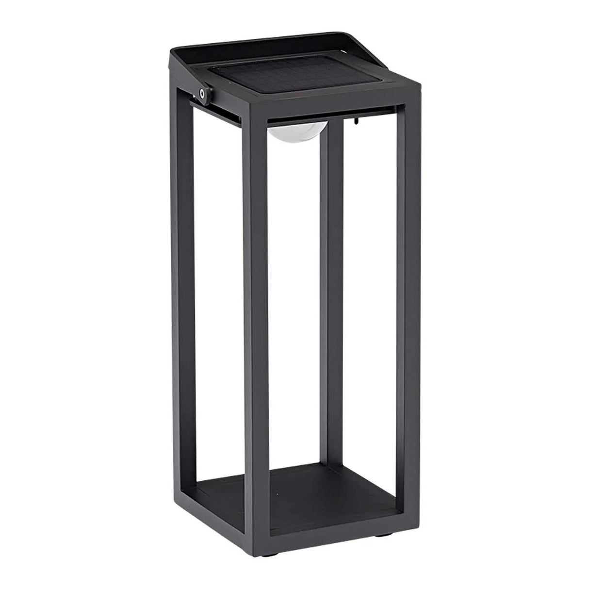 Lincoln Outdoor Aluminium Solar Lamp Large in Charcoal