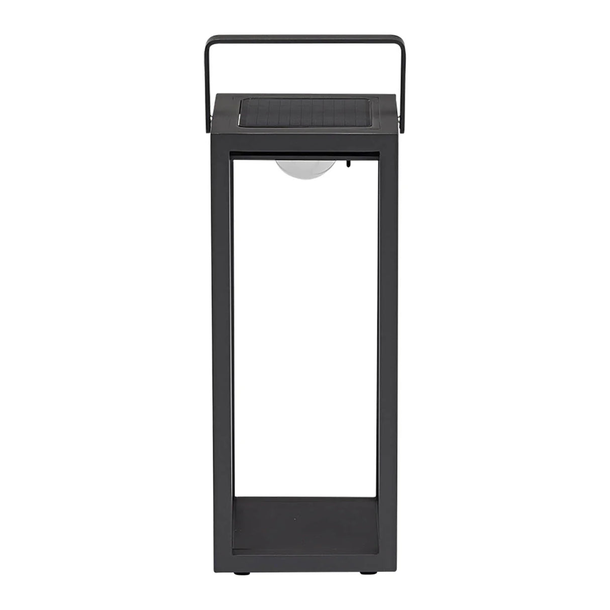 Lincoln Outdoor Aluminium Solar Lamp Large in Charcoal