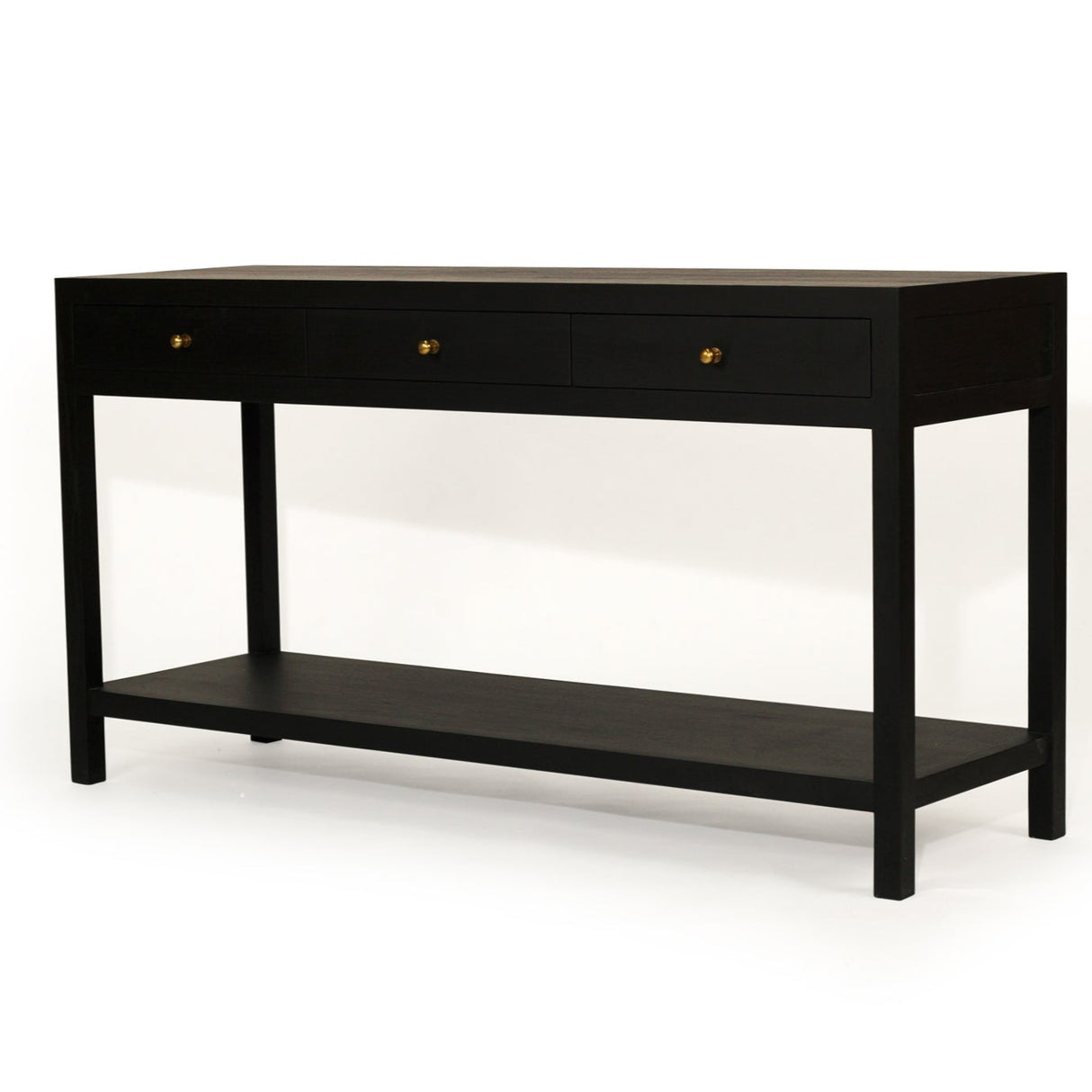 Linden Console Solid Hardwood Table - 1.5m – Black