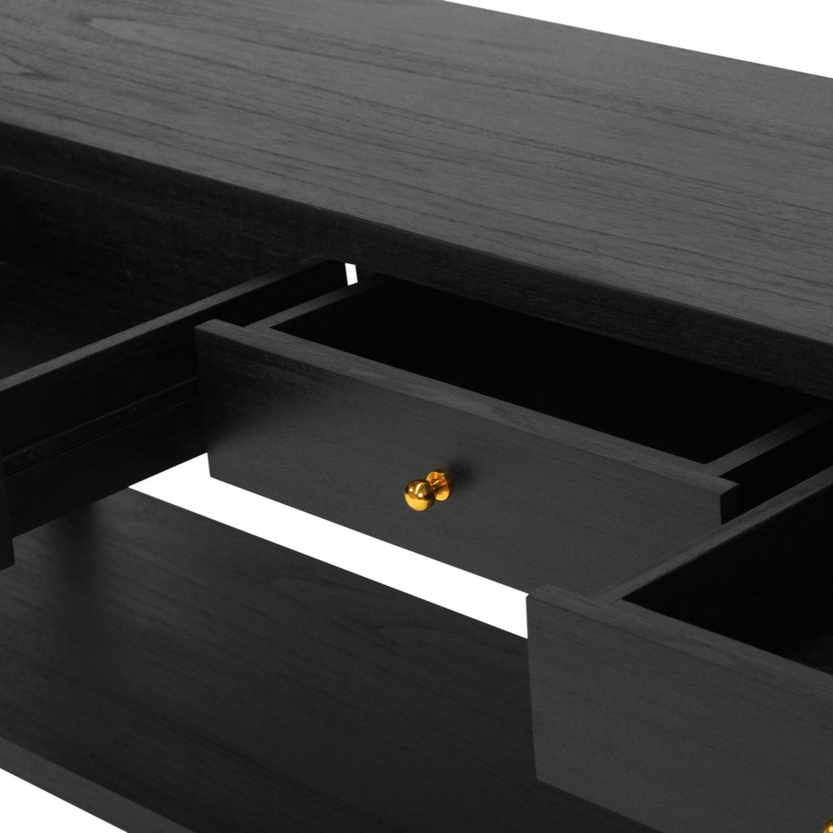 Linden Console Solid Hardwood Table - 2.0m – Black