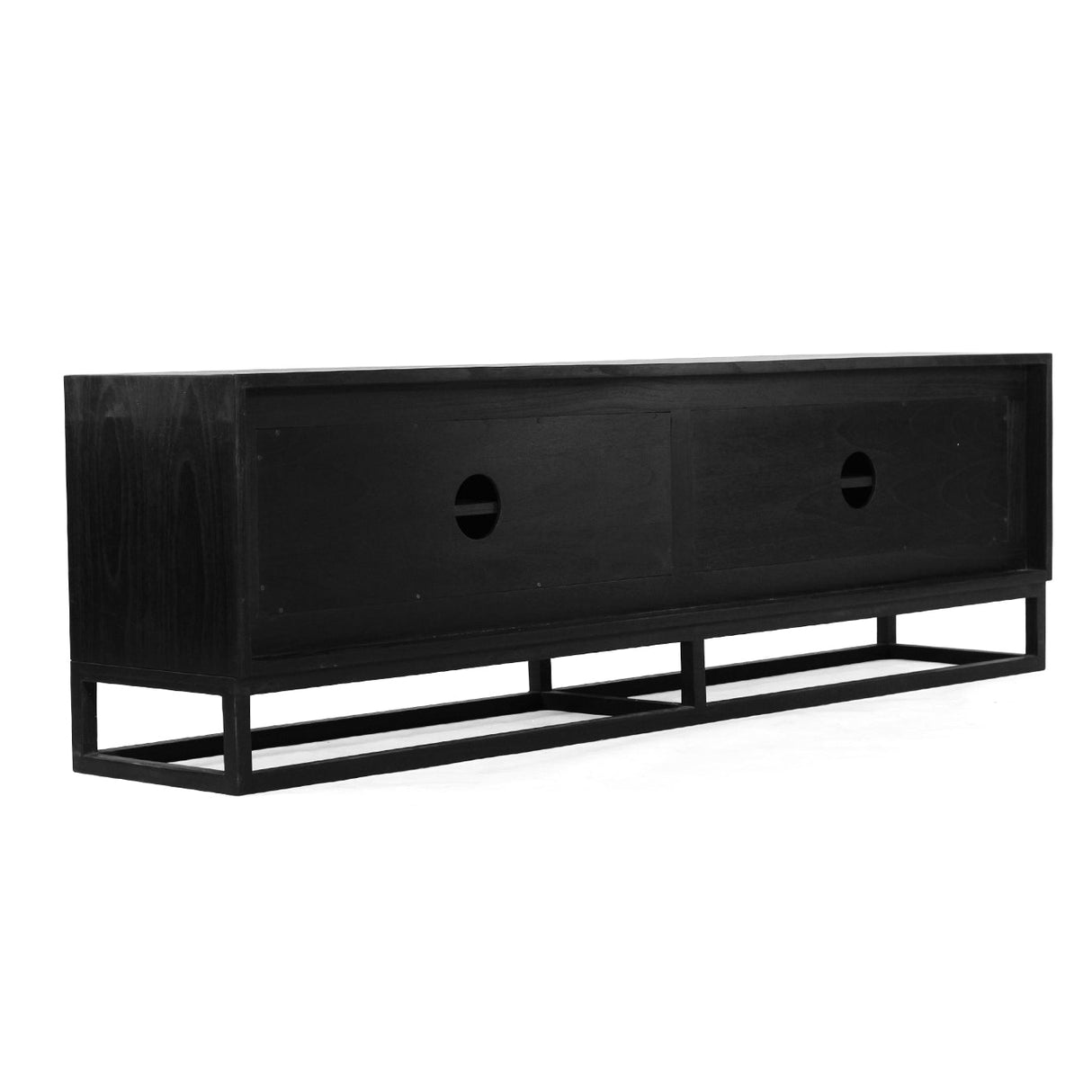 Livia Entertainment Unit 4 Door- Black - 2.0m