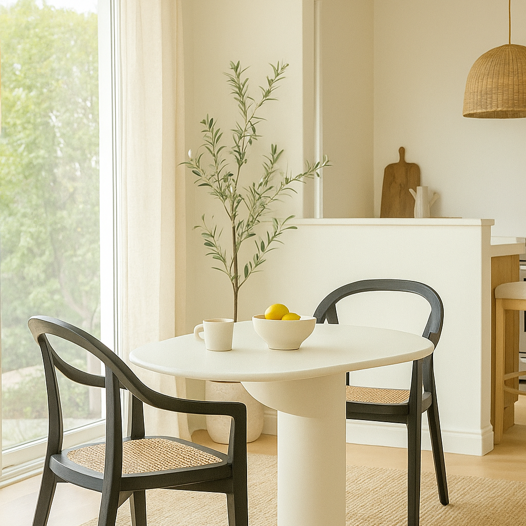 Lorenzo Organic Dining Table – Ivory – 2.5m