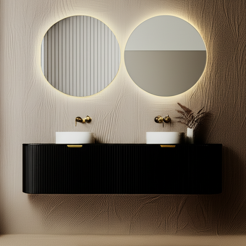 Lukka AGENA Wall Hung Vanity Matte Black (All Sizes)