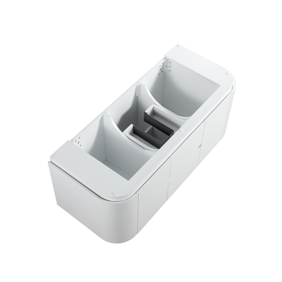 Lukka Devito Modern PVC Wall Hung Vanity - Matte White