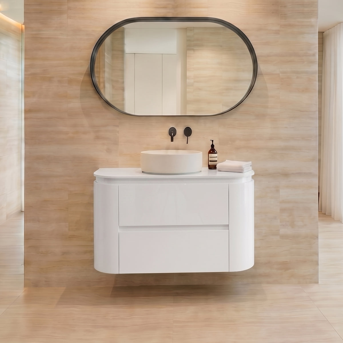 Lukka Devito Modern PVC Wall Hung Vanity - Matte White