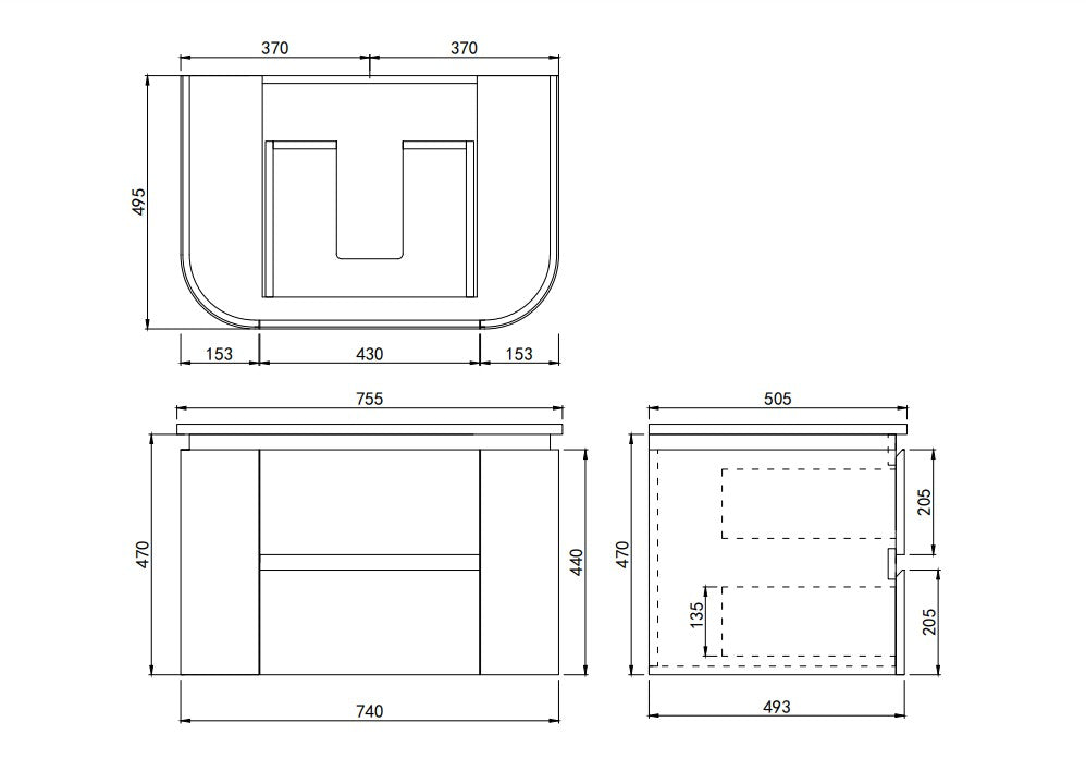 Lukka Devito Modern PVC Wall Hung Vanity
