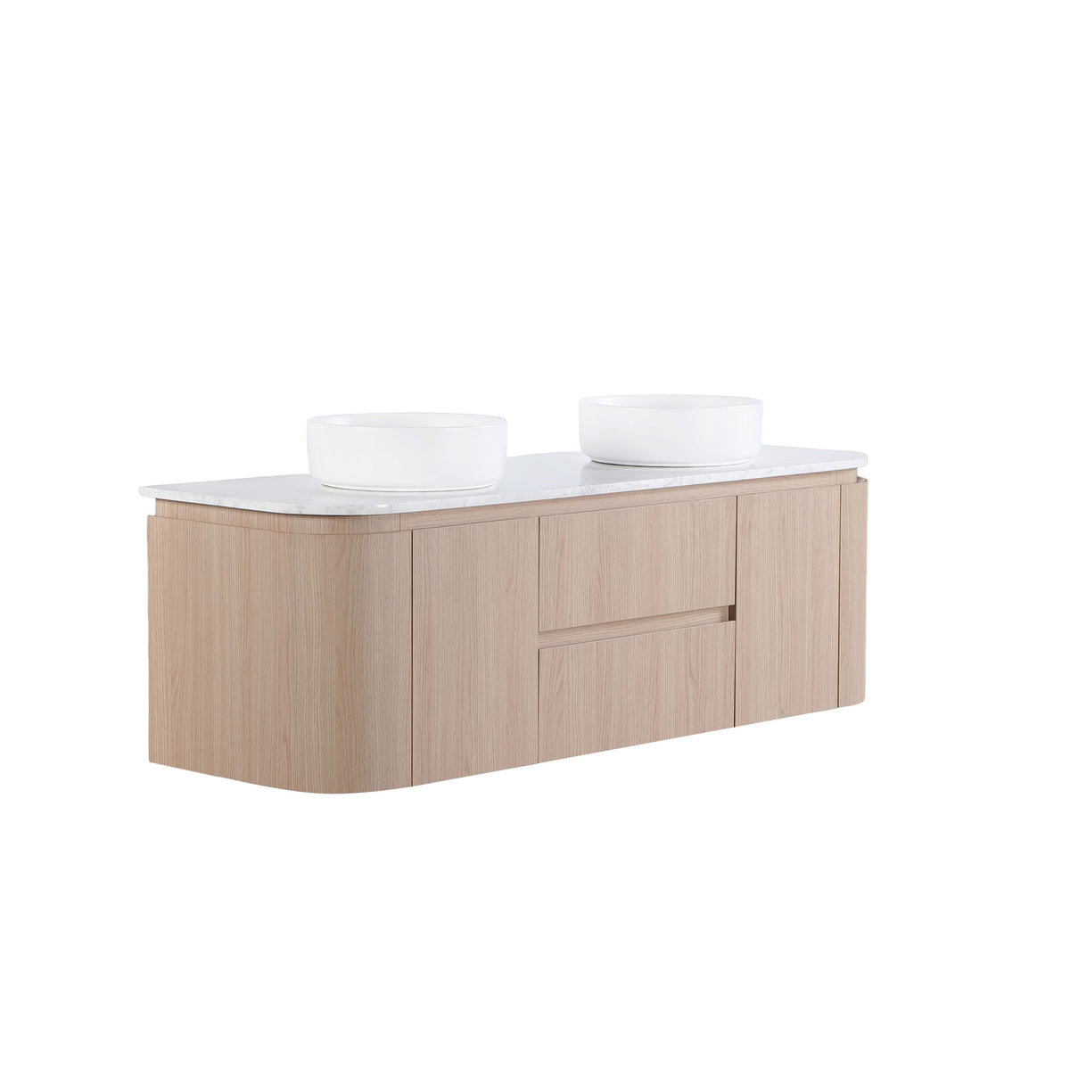 Lukka Ravello Plywood Wall Hung Vanity - Sandy Oak