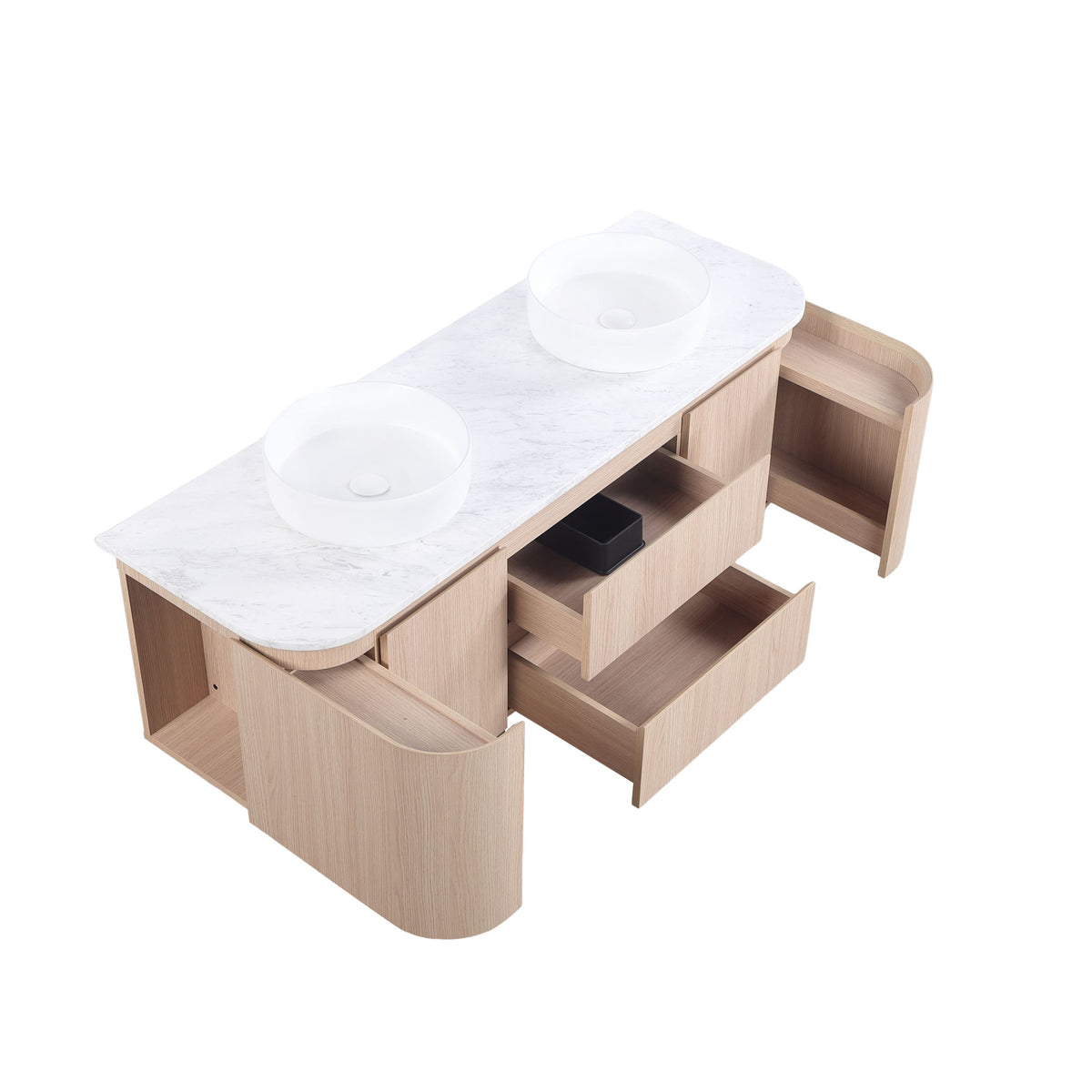 Lukka Ravello Plywood Wall Hung Vanity - Sandy Oak