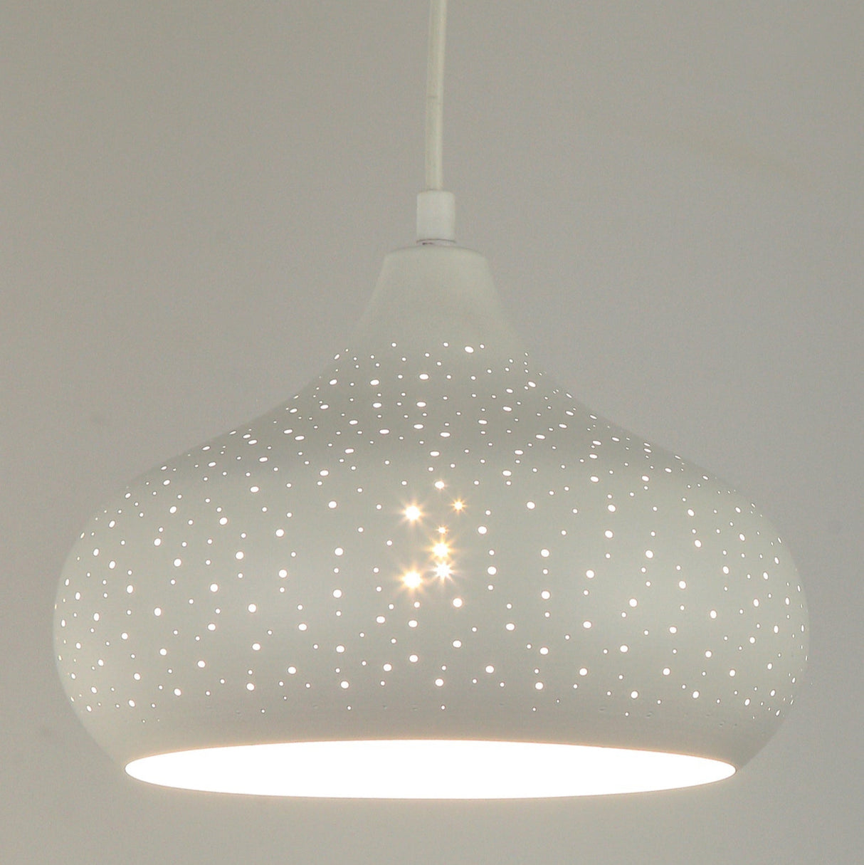 MARRAKESH: Bohemian Interior Champagne Glass Shape Pendant Light (Black/ White)