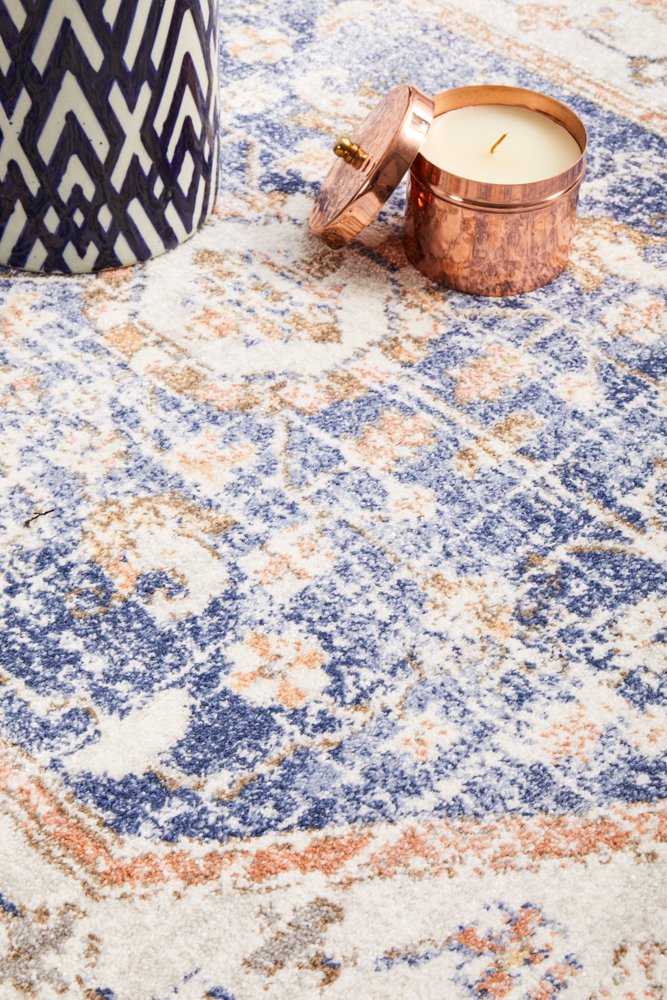 Mayfair Lorissa Blue Round Rug