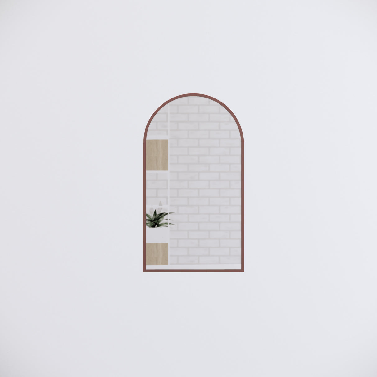 RIVA Arch Coloured Framed Mirror 450x800mm (Optional Colours)