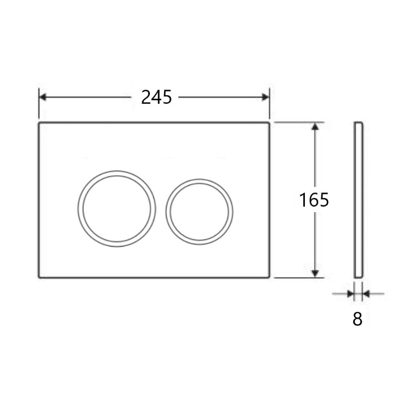 Mercio R&T Round Flush Plate - Black