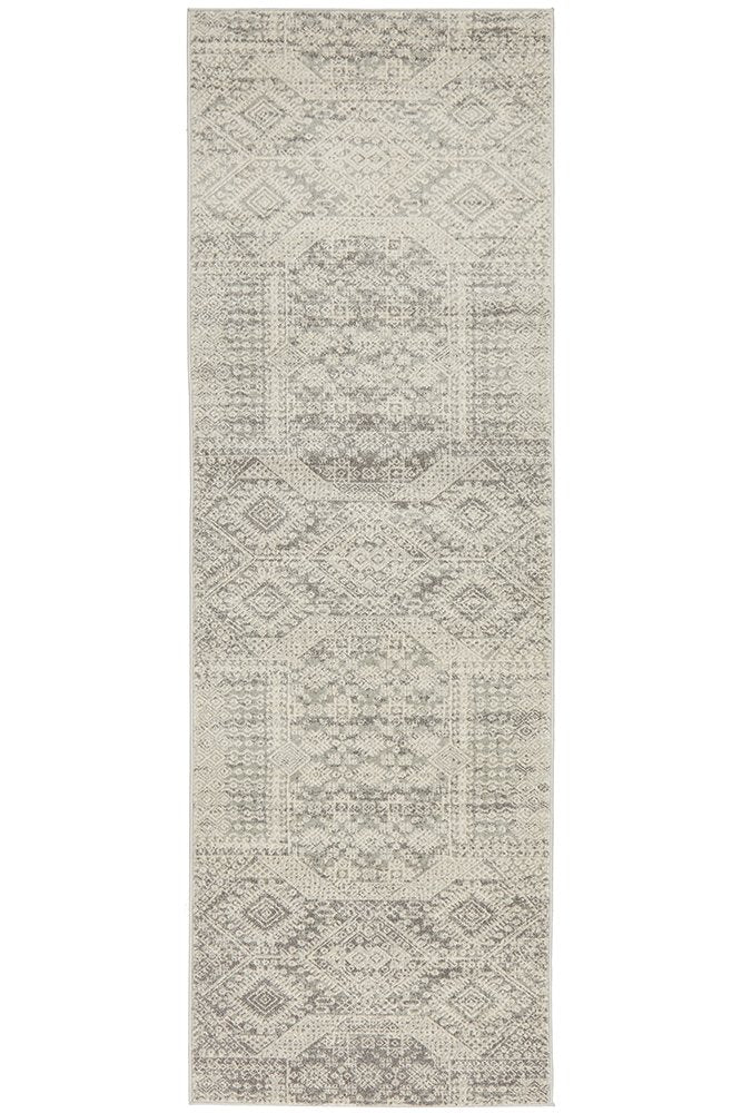 Mirage Zelda Silver Grey Runner Rug