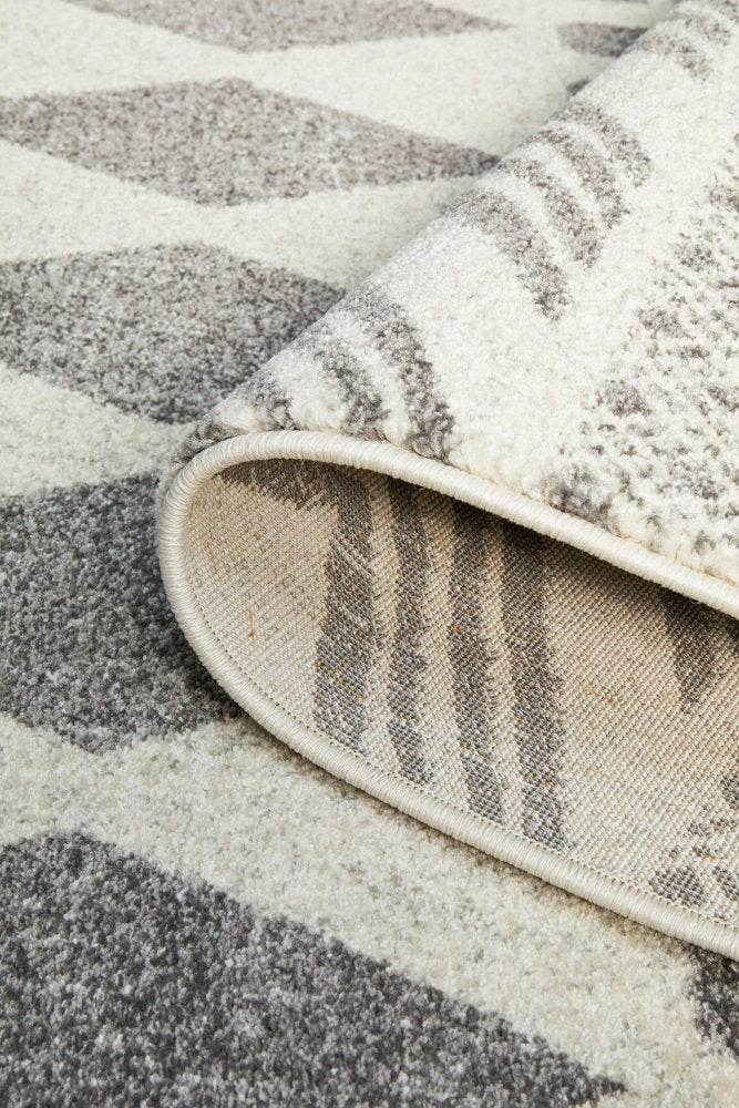 Mirage Adani Modern Tribal Design Grey Round Rug