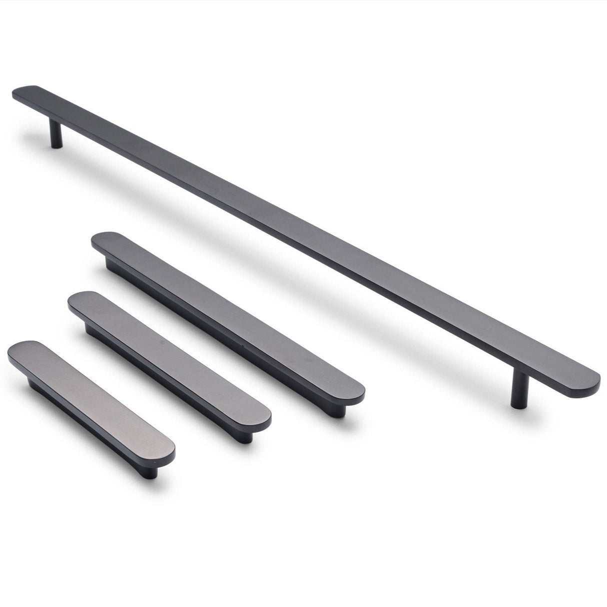 Manovella Matte Black Oval Profile Cabinet Pull - Imogen