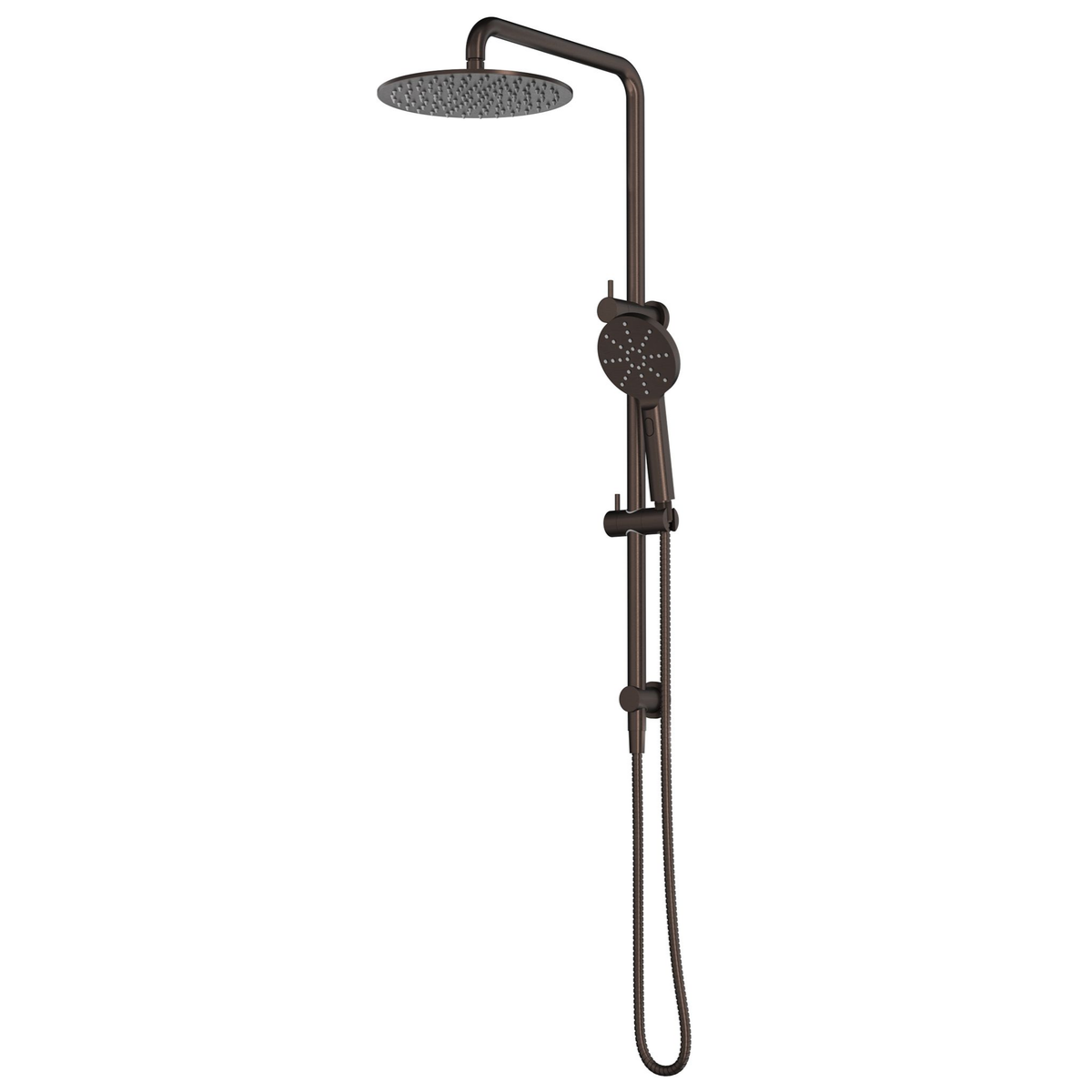 Mica Dual Shower Rail - Round | 6 Finishes